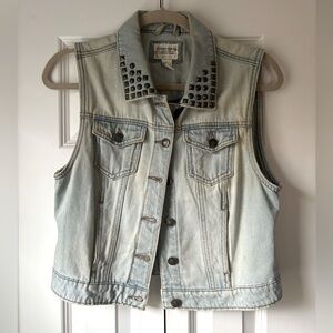Forever 21 studded denim vest